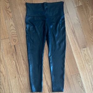 SPANX Black Faux Leather Leggings
